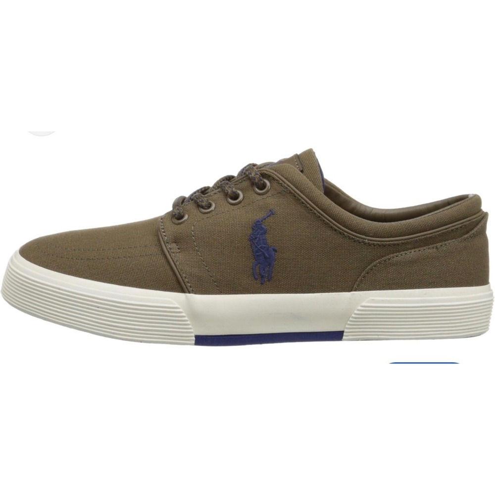 Polo Ralph Lauren Faxon Low Brown Canvas Sneakers Mens 12D
